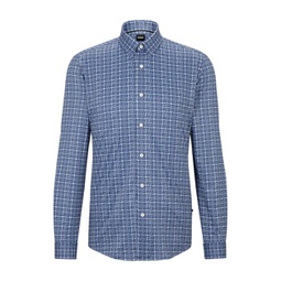 slim-fit shirt in printed performance-stretch fabric
