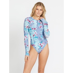 semi tropic surf suit - washed blue