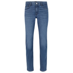 slim-fit jeans in blue comfort-silk denim