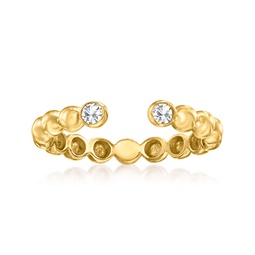 canaria bezel-set diamond open-space beaded ring in 10kt yellow gold