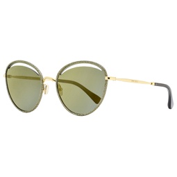 Jimmy Choo Womens Cut-Out Sunglasses Malya/S W8QK1 Gold/Gray 59mm