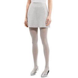 high-waist wool mini skirt
