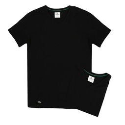 mens v-neck undershirt t-shirt 2 pack in black