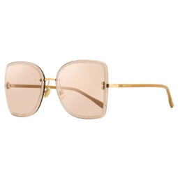 womens square sunglasses leti fib2s nude/gold 62mm