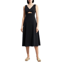 womens cut-out sleeveless fit & flare dress