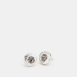 open circle stone strand earrings