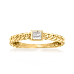 canaria diamond curb-link ring in 10kt yellow gold
