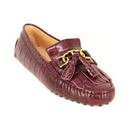 tods gommino croc-embossed leather moccasin