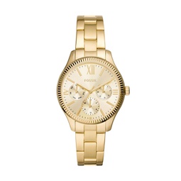 Fossil Womens Rye Multifunction, Gold-Tone Alloy Watch