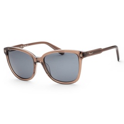 ferragamo unisex sf815s-210 fashion 56mm brown sunglasses