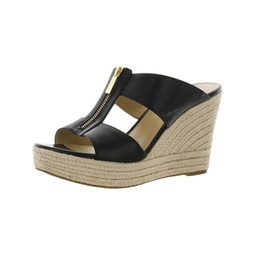 womens leather wedge espadrilles