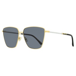 womens square sunglasses lavi 2m2ir gold/black 60mm