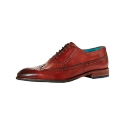 asonce mens leather oxford wingtip brogues