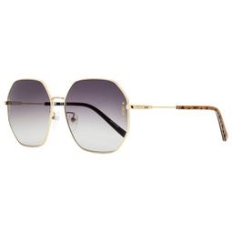 womens square polygon sunglasses 165slb 717 gold/visetos 60mm