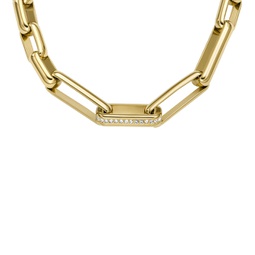 womens archival glitz gold-tone brass chain necklace