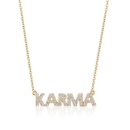 diamond karma necklace
