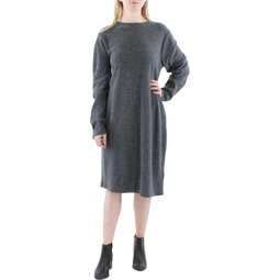 womens wool blend knee-length sweaterdress