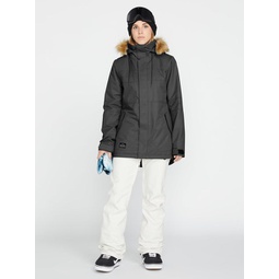 womens fawn insulated jacket - black