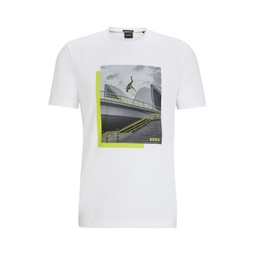 photo-print t-shirt in stretch-cotton jersey