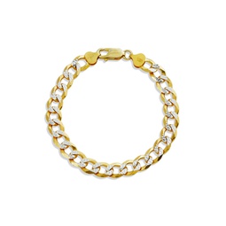 18k gold vermeil diamond cut bracelet 7