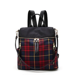 nishi nylon plaid backpack for womens