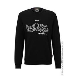 x keith haring gender-neutral cotton-blend sweatshirt with special artwork