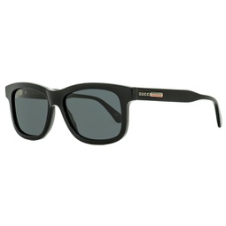 mens rectangular sunglasses gg0824s 005 black 55mm