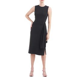 womens pleated sleeveless cocktail and party dress