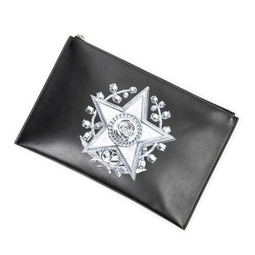 star and rose zip clutch