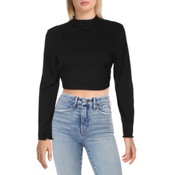 juniors womens knit long sleeves cropped