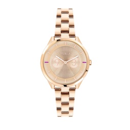 womens metropolis gold dial stainless steel watch
