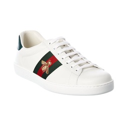 ace embroidered bee leather sneaker
