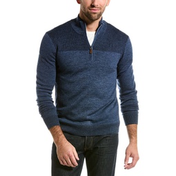 merino wool 1/2-zip mock sweater