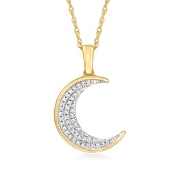 canaria diamond-accented moon pendant necklace in 10kt yellow gold