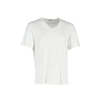 v-neck t-shirt in white cotton