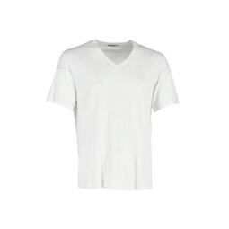 v-neck t-shirt in white cotton