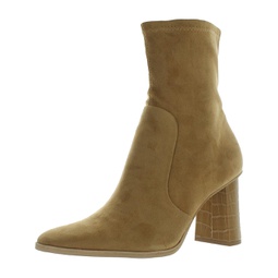 petya womens square toe embossed heel mid-calf boots