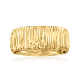 canaria italian 10kt yellow gold diamond-cut ring