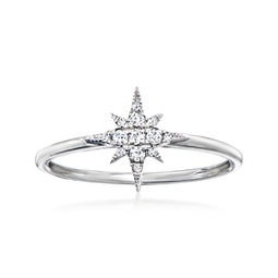 by ross-simons diamond north star ring in sterling silver