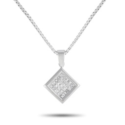 lb exclusive platinum 0.70ct diamond pendant necklace mf15-100523