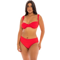 barcelona underwire bikini top - amore red paisley