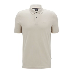 organic-cotton polo shirt with embroidered logo