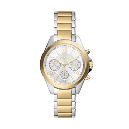 womens modern courier chronograph, two-tone stainless steel watch