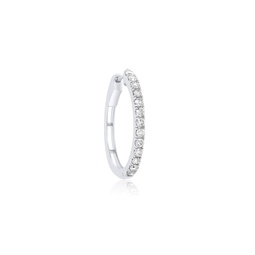 14kt white gold diamond half-way round hoop earrings with 1.00 cts tw