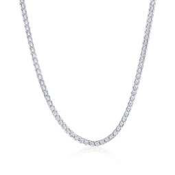 diamond cut franco chain 3mm sterling silver 24 necklace