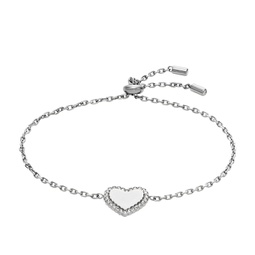 womens elliott stainless steel heart chain bracelet