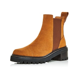 womens suede pull on chelsea boots