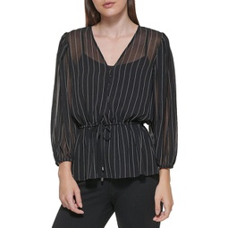 womens sheer liner included blouse