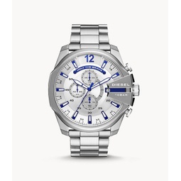 mens mega chief analog, silver stainless steel watch