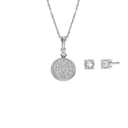 womens core gifts stainless steel stud earrings and necklace set